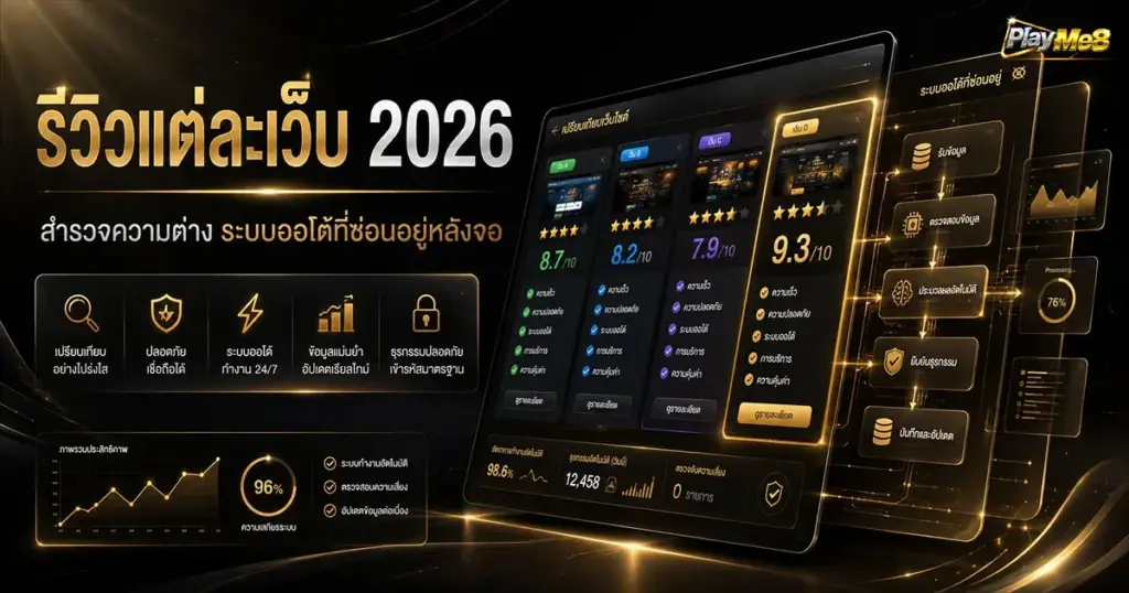 รีวิวแต่ละเว็บ 2026 สำรวจความต่าง ระบบออโต้ที่ซ่อนอยู่หลังจอ