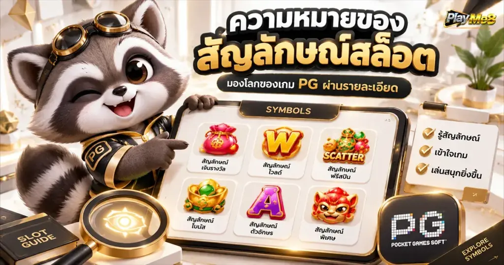 ความหมายของสัญลักษณ์สล็อต มองโลกของเกม PG ผ่านรายละเอียด